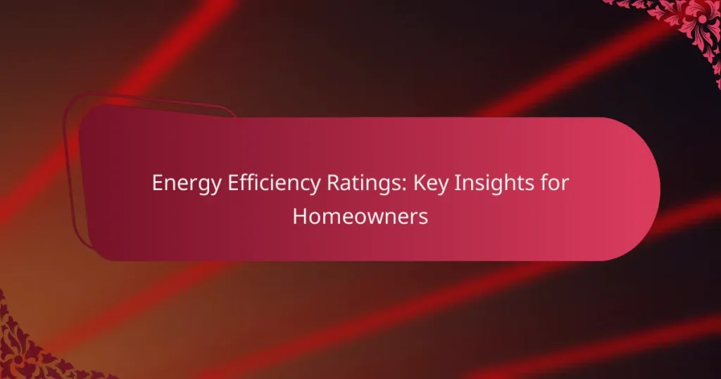 Energy Efficiency Ratings: Key Insights for Homeowners