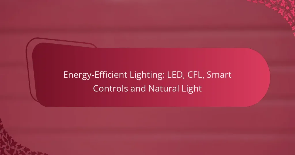 Iluminación Eficiente en Energía: LED, CFL, Controles Inteligentes y Luz Natural