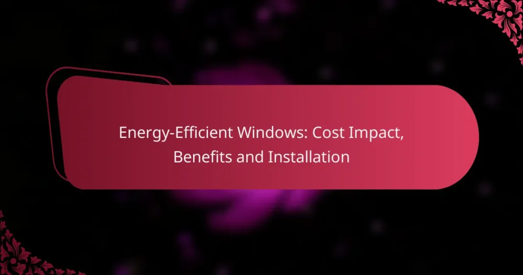 Energy-Efficient Windows: Cost Impact, Benefits and Installation