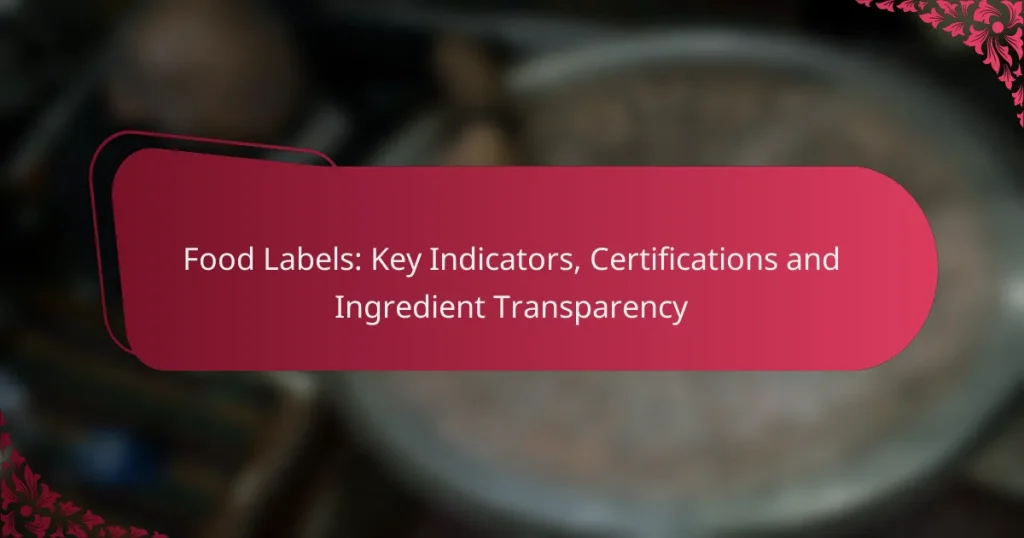 Etiquetas de alimentos: Indicadores clave, certificaciones y transparencia de ingredientes