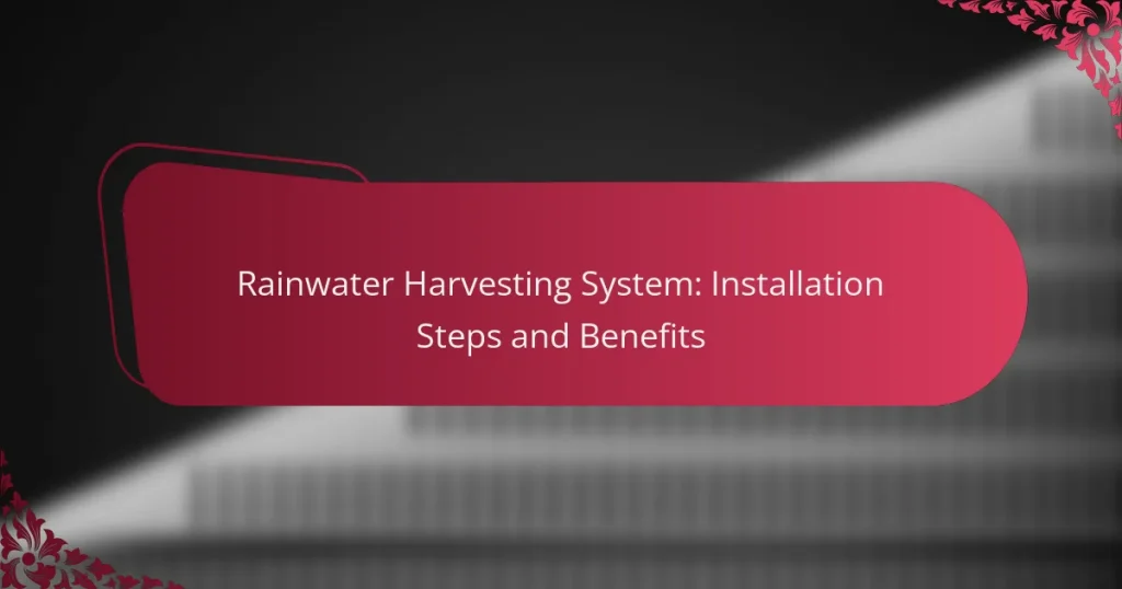Rainwater Harvesting System: Installation Steps and Benefits