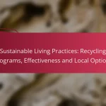Sustainable Living Practices: Recycling Programs, Effectiveness and Local Options