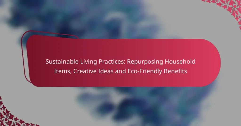 Sustainable Living Practices: Repurposing Household Items, Creative Ideas and Eco-Friendly Benefits
