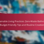 Sustainable Living Practices: Zero-Waste Bathroom, Budget-Friendly Tips and Routine Creation