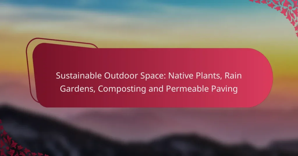 Sustainable Outdoor Space: Native Plants, Rain Gardens, Composting and Permeable Paving