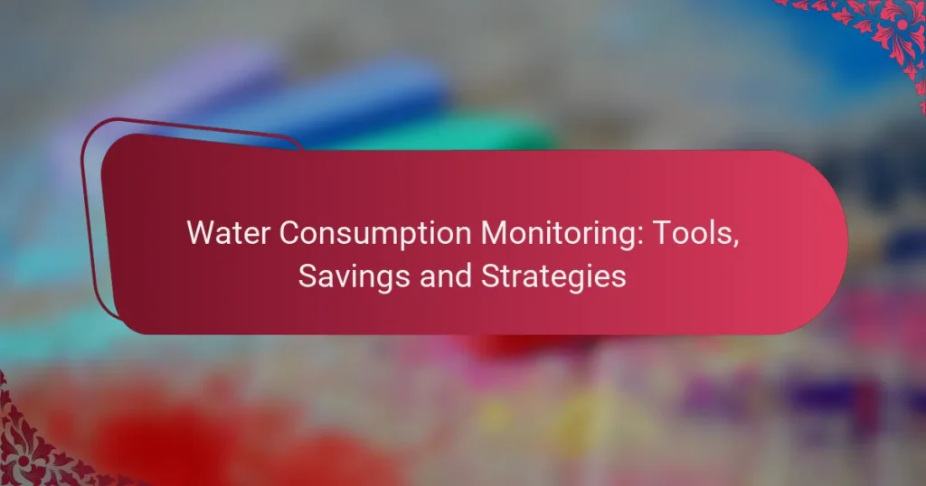 Water Consumption Monitoring: Tools, Savings and Strategies